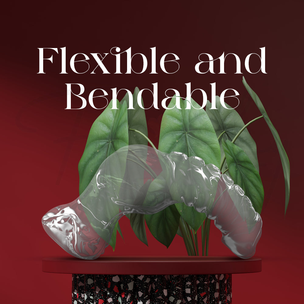 Flexible silicone plug bending easily to demonstrate soft and adaptable structure