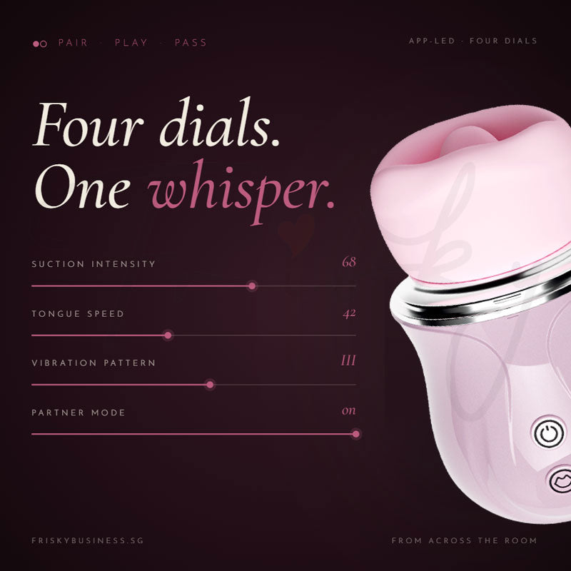 Tulip Kiss Suction & Tongue Vibe with App Control