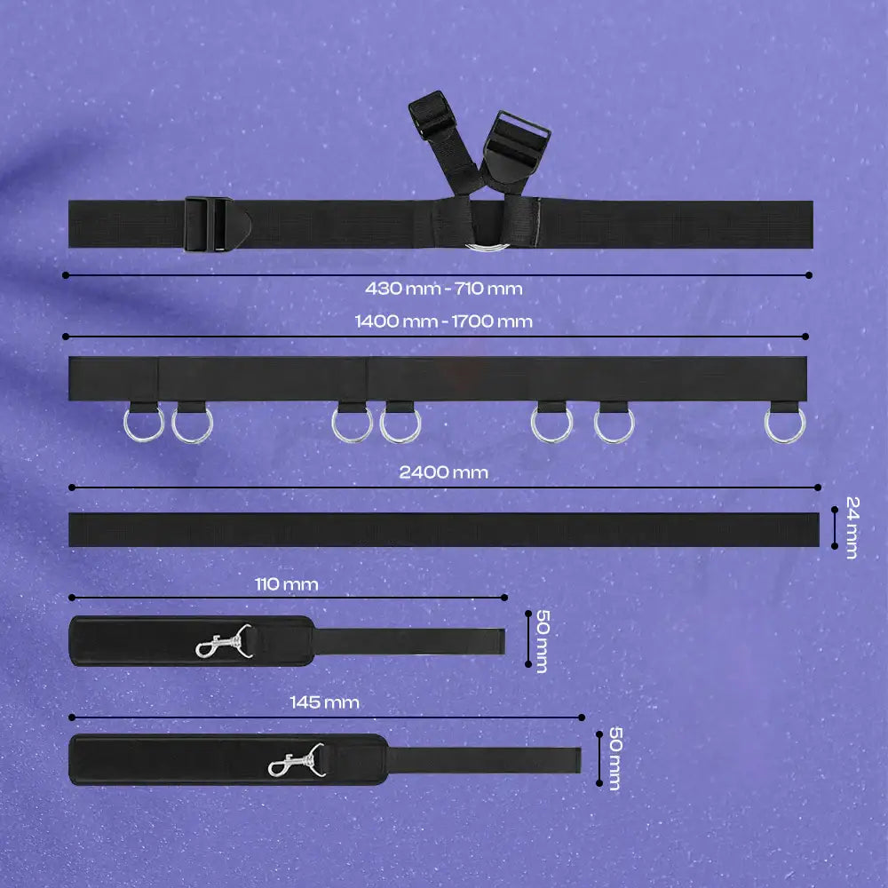 Seductive Submission – BDSM Bed Bondage Hand & Leg Cuff Set - Frisky Business Adult Sex Toys Shop