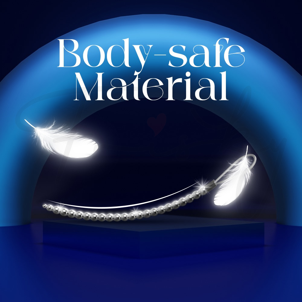 Body-safe stainless steel urethral sound – smooth and easy to clean