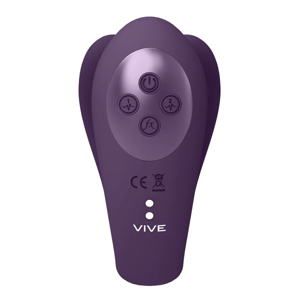 SHOTS - Yoko Triple Action Vibrator Dual Prongs with Clitoral Pulse Wave - Purple