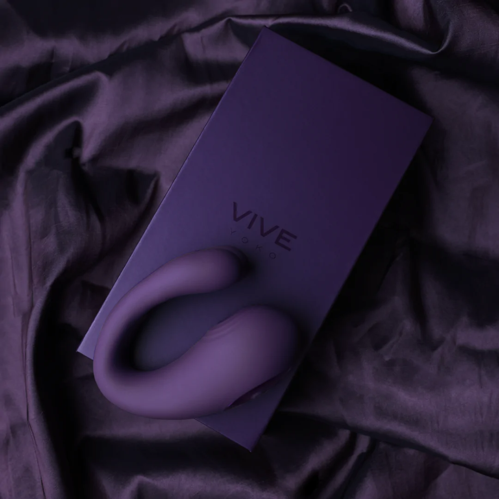 SHOTS - Yoko Triple Action Vibrator Dual Prongs with Clitoral Pulse Wave - Purple