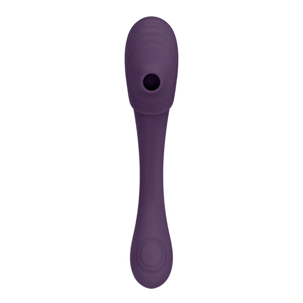 SHOTS - Mirai Double Ended Pulse Wave & Air Wave Bendable Vibrator - Purple