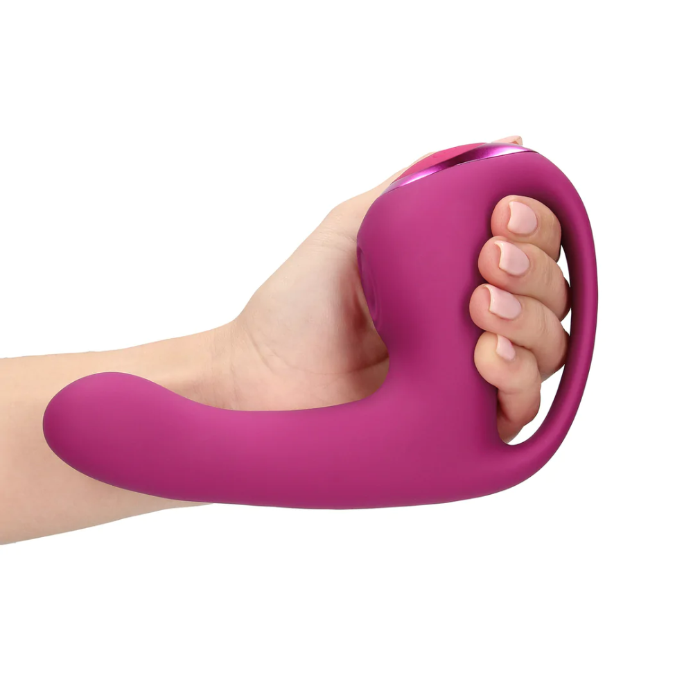 SHOTS - Riko Triple Motor Thumper with Advanced Finger Motion & Pulse Wave Stimulator - Pink