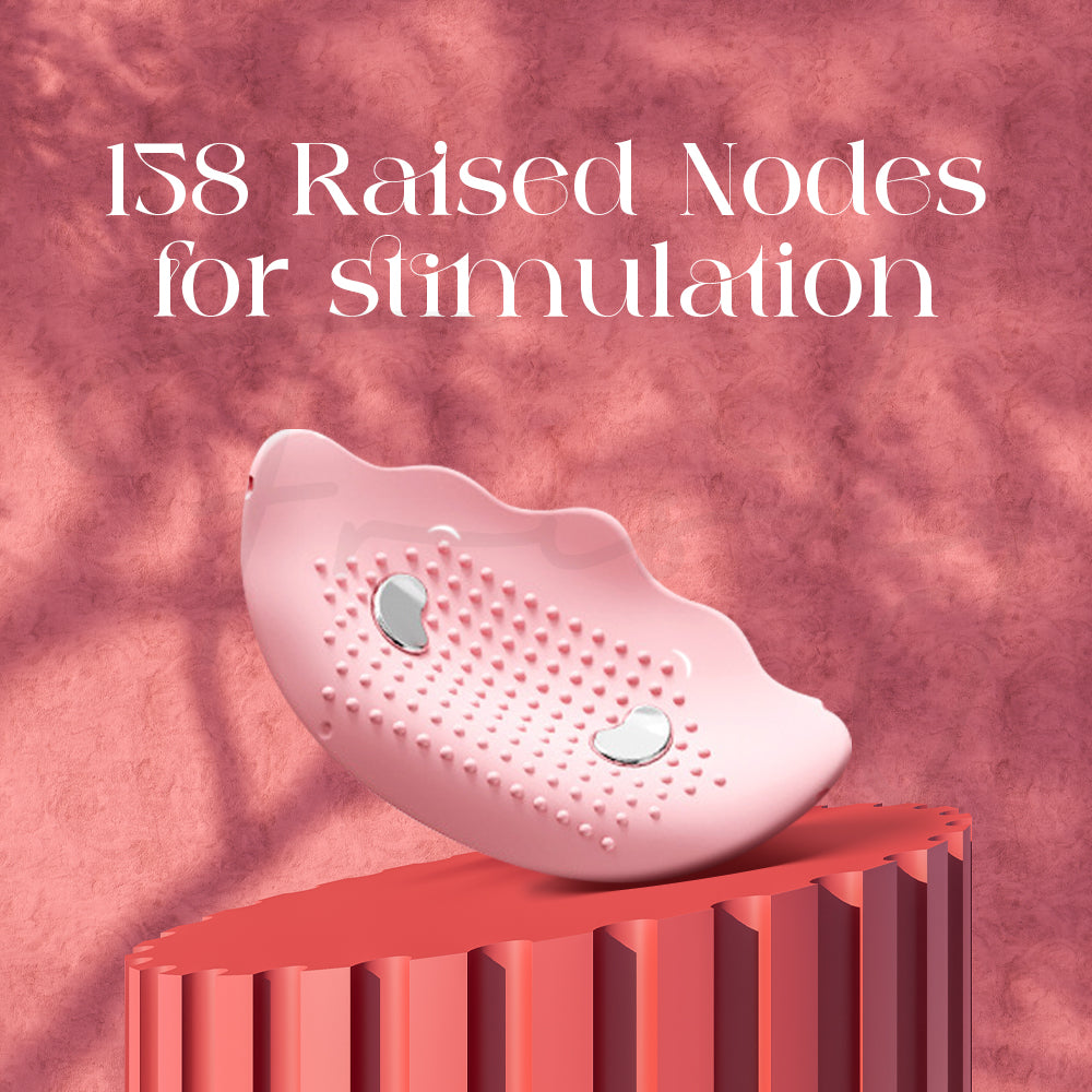Textured vibrator surface showing raised nodes for enhanced stimulation detail