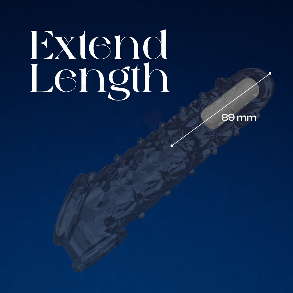Sleeve extender showing extended length for increased size and enhanced experience
