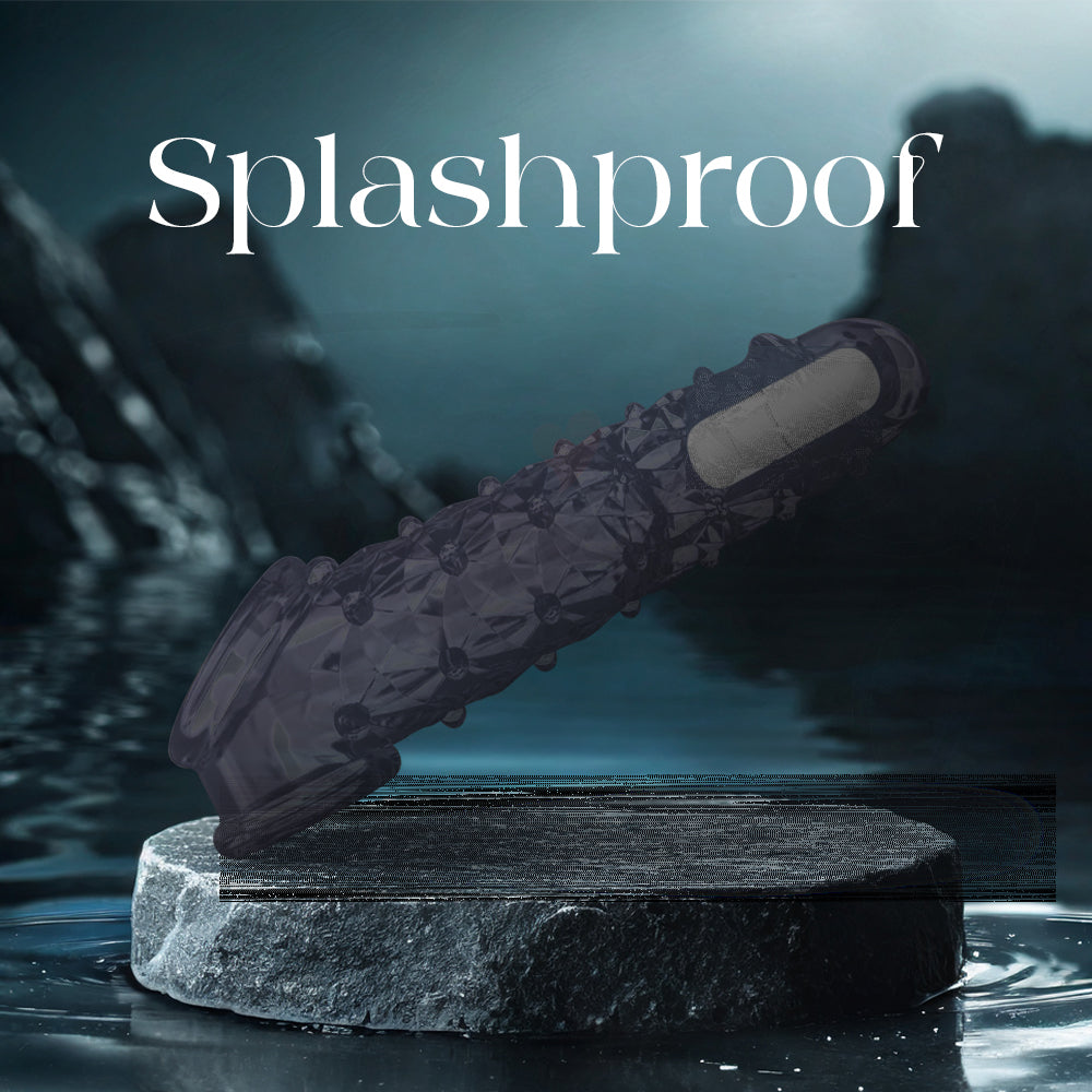 Splashproof sleeve extender placed on wet surface to show water resistance