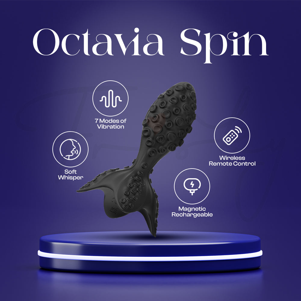 Octavia Spin product display with elegant lighting and premium presentation background