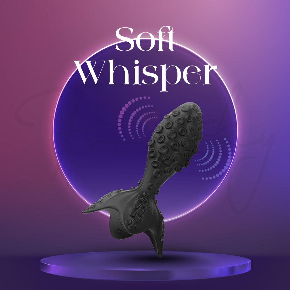 Soft whisper feature shown with quiet operation and subtle vibration effects