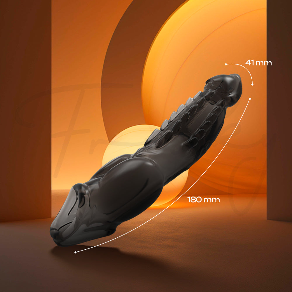 Angled side view showing curved shape and detailed textured surface