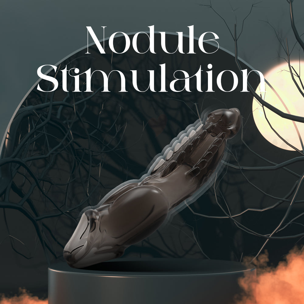 Surface detail featuring nodules placed along shaft for varied stimulation