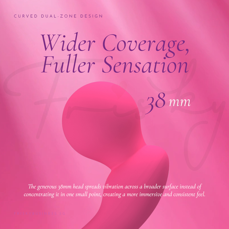 Close-up of the broad head wand vibrator with a 38mm width.