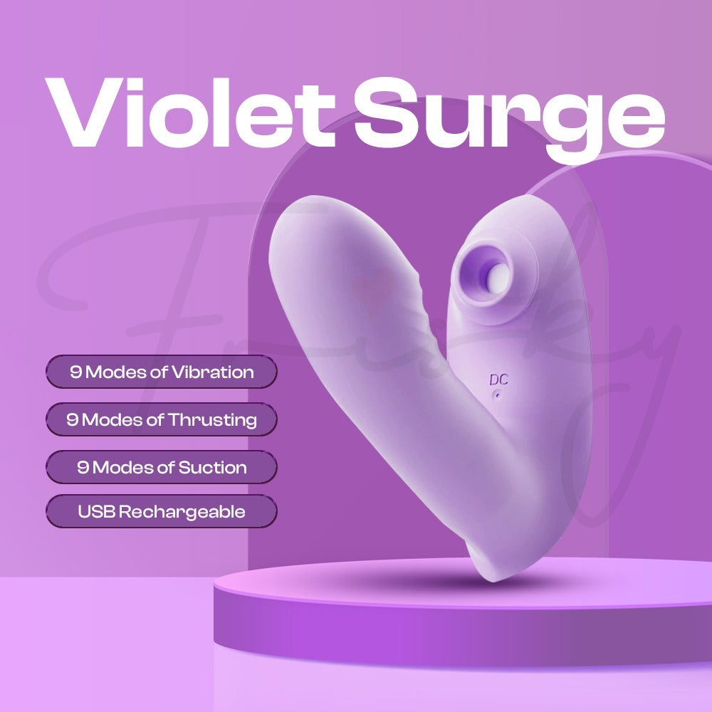 Violet Surge – APP Control Wearable Thrusting G-Spot + Suction Vibrator