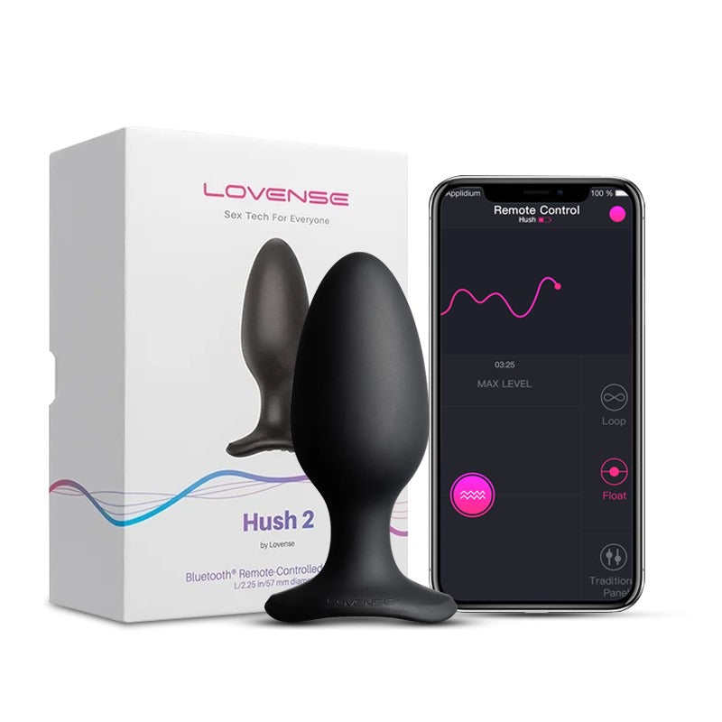 Lovense - Hush 2 (2.25 in) - Bluetooth Remote-Controlled Butt Plug - L