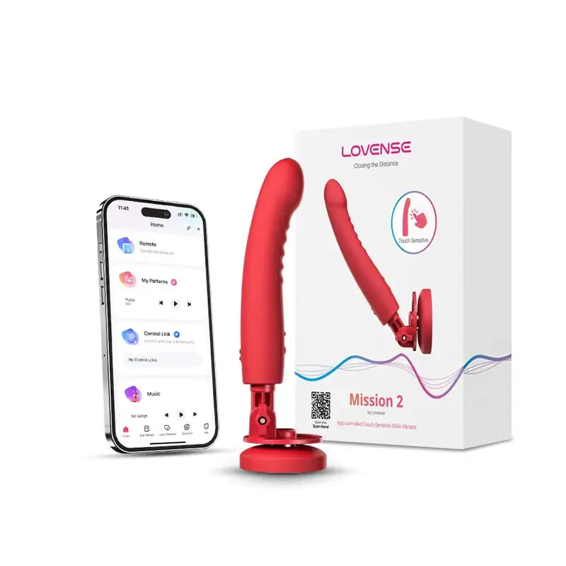 Lovense Mission 2 app controlled suction cup dildo touch sensitive Bluetooth device Singapore