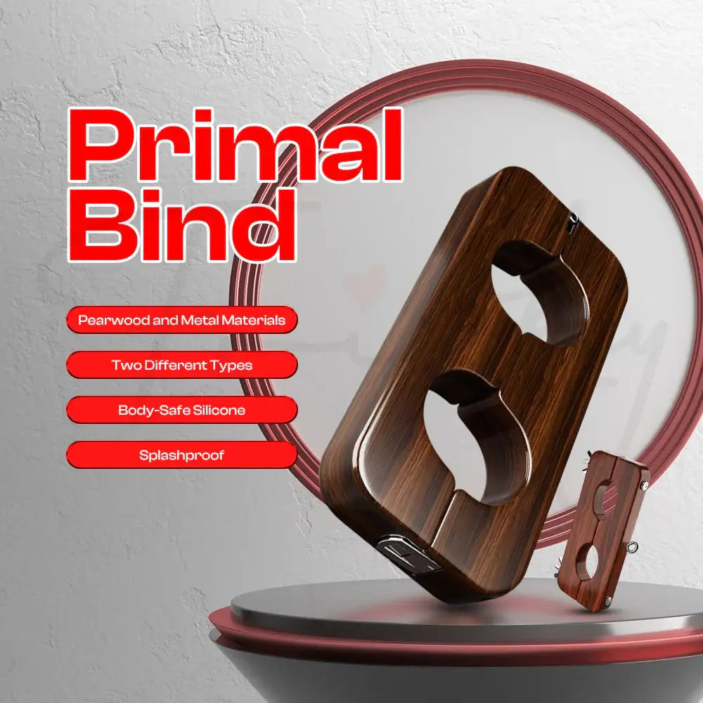 Primal Bind - Pearwood Shackles for Wrist, Thumbs and Toes - Frisky Business Adult Sex Toys Shop
