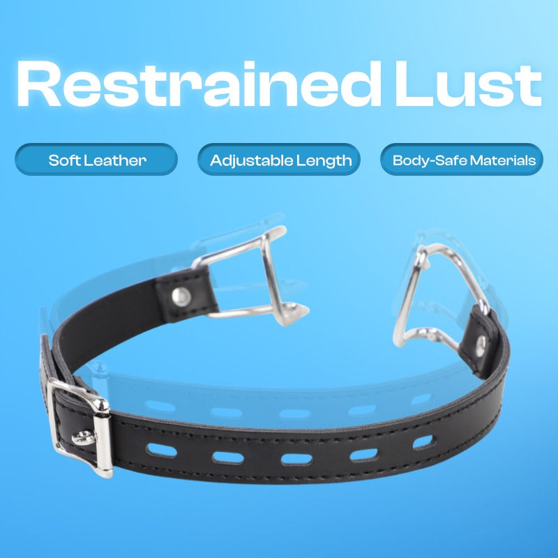 Restrained Lust - BDSM PU-Leather Open Mouth Gag