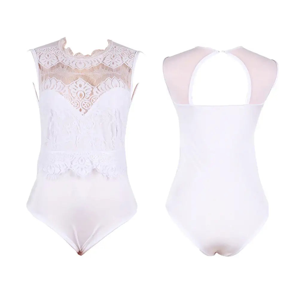 Bodysuit - 1 Pc Lace Openable Crotch Sleeveless Bodysuit - Frisky Business Adult Sex Toys Shop