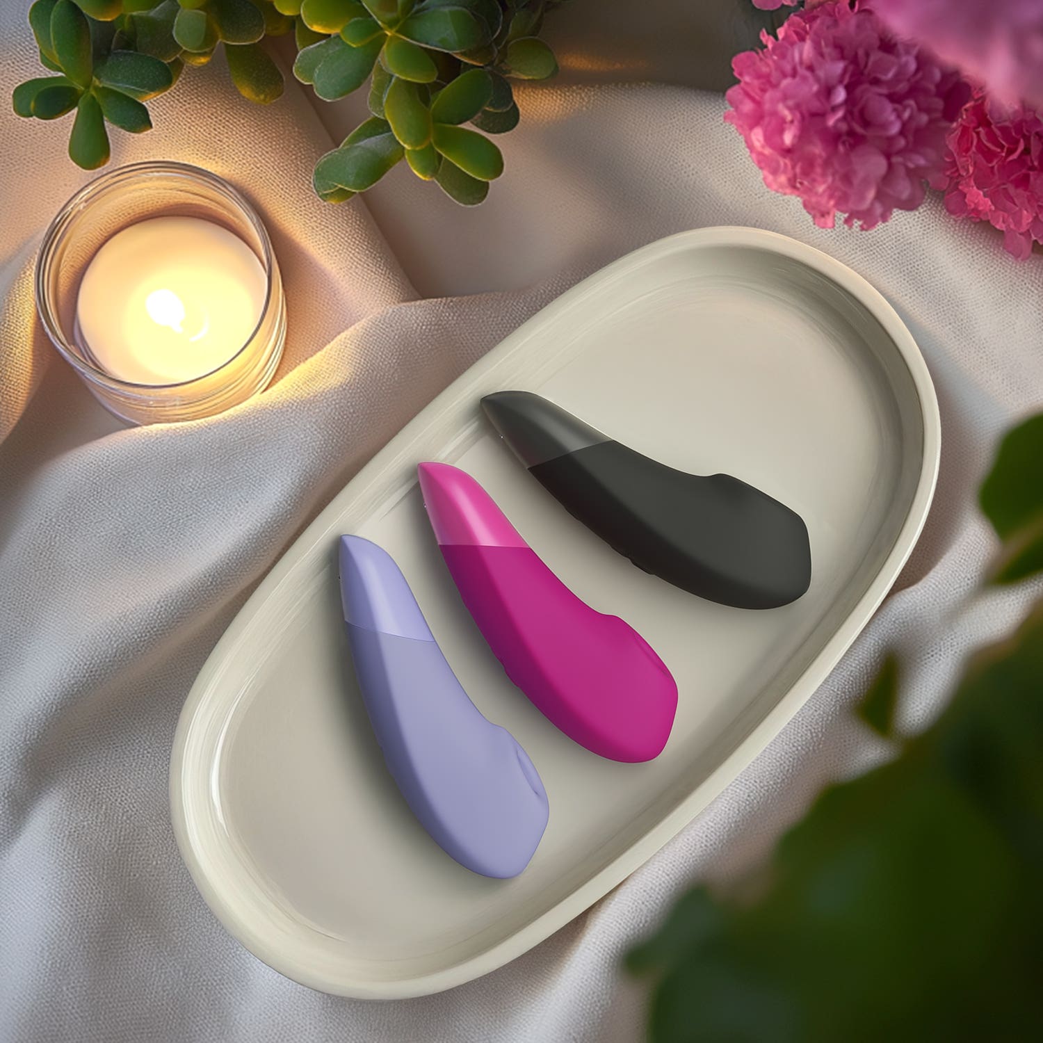 Womanizer - Enhance 2-in-1 Clitoral Stimulator - Vibrant Pink