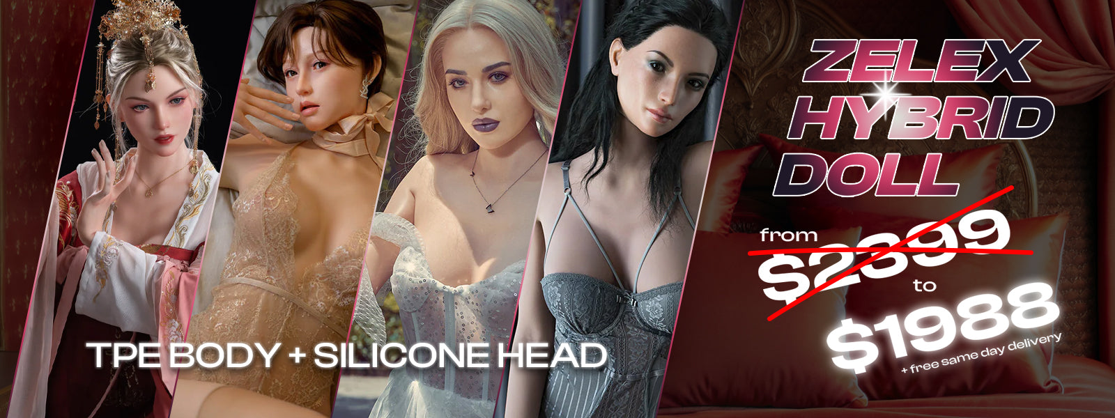 Zelex Hybrid Sex Dolls Promotion Sale Banner