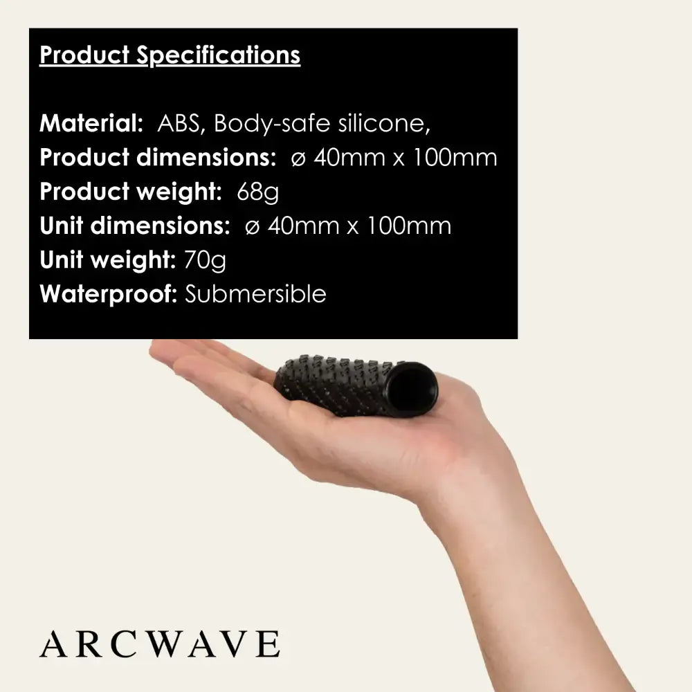 Arcwave Ghost Double Sided Pocket Masturbator - Black - Frisky Business Adult Sex Toys Shop