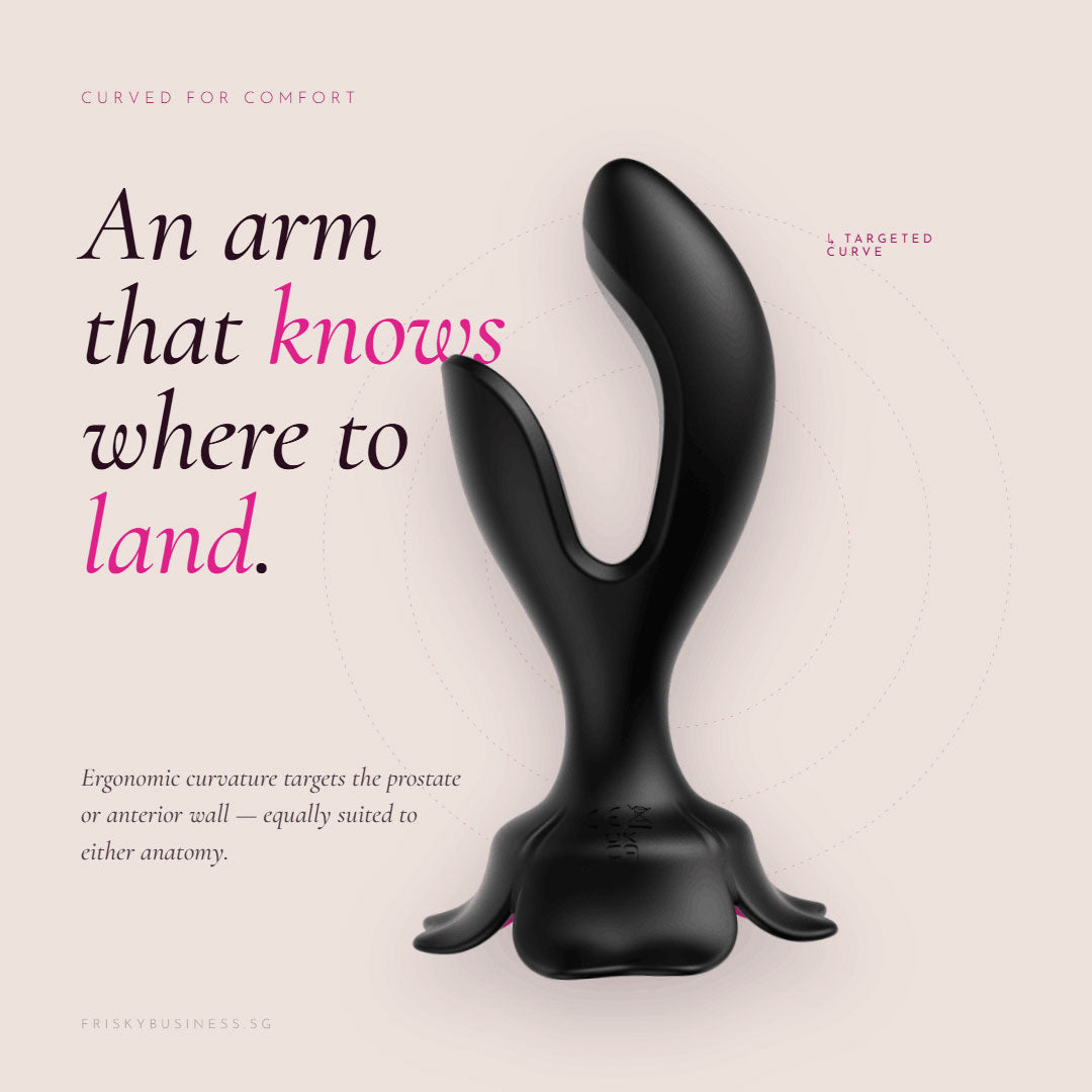 Black Rose Vibrating Anal Plug with Remote