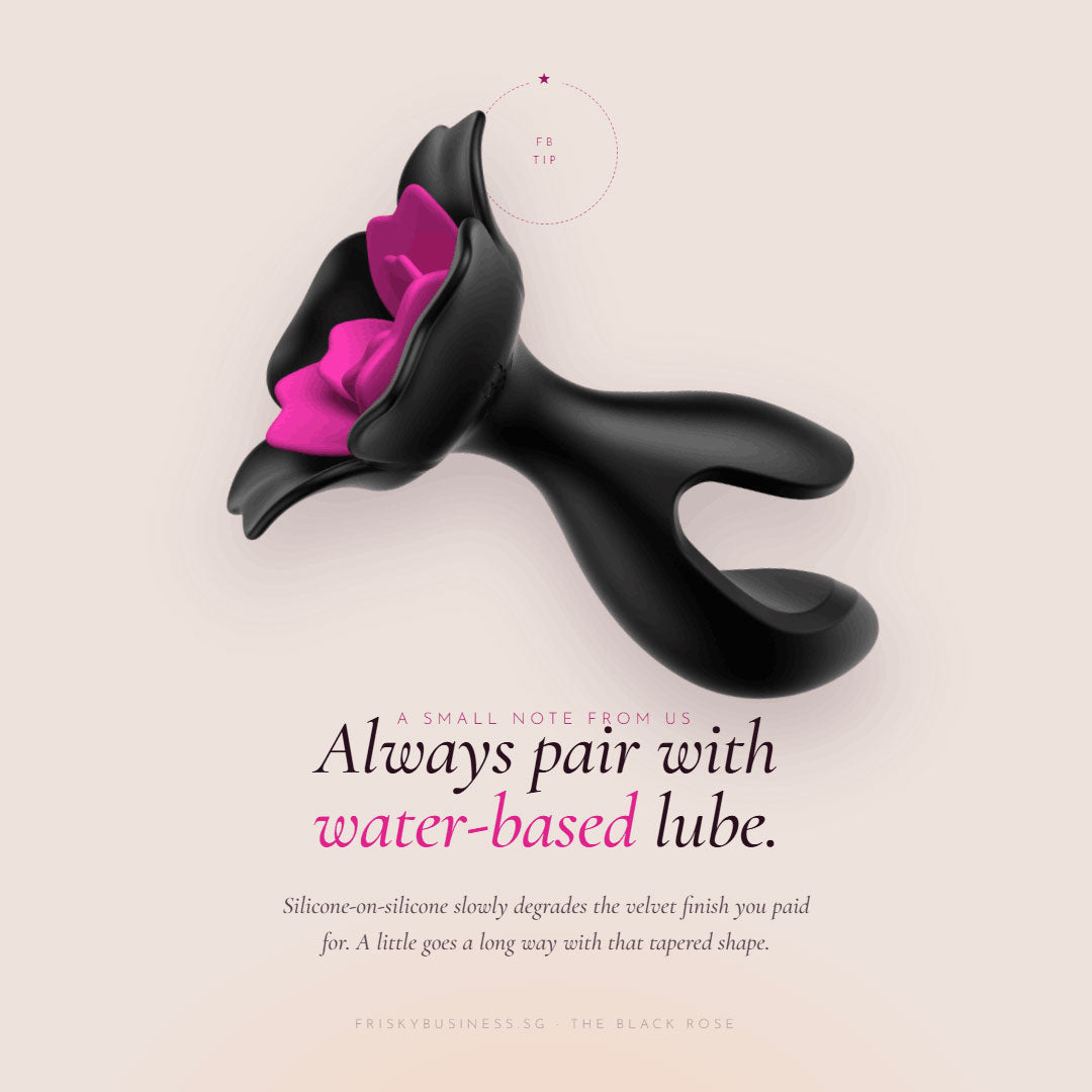 Black Rose Vibrating Anal Plug with Remote