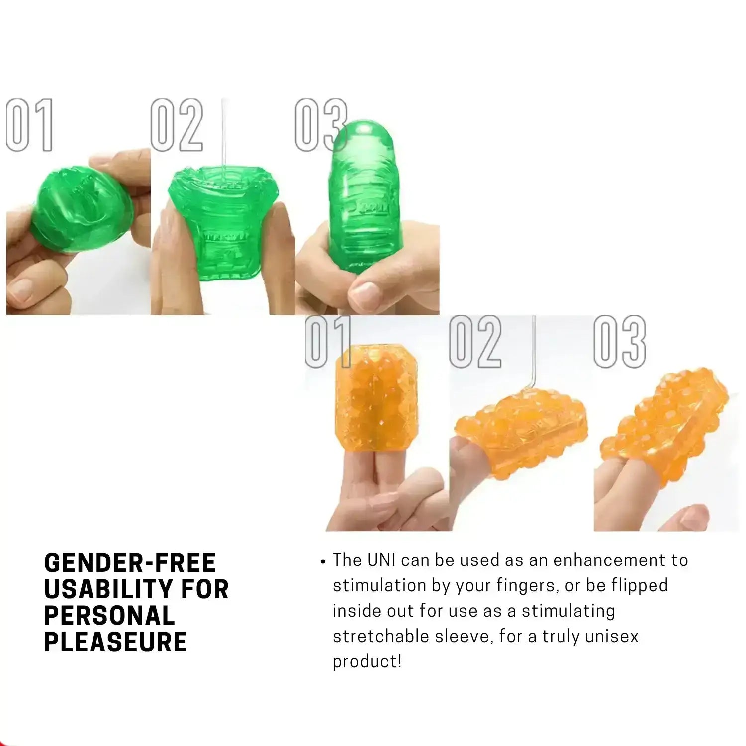 Tenga - Uni Unisex & Universal Masturbator for Men and Women Amethyst - Frisky Business Adult Sex Toys Shop