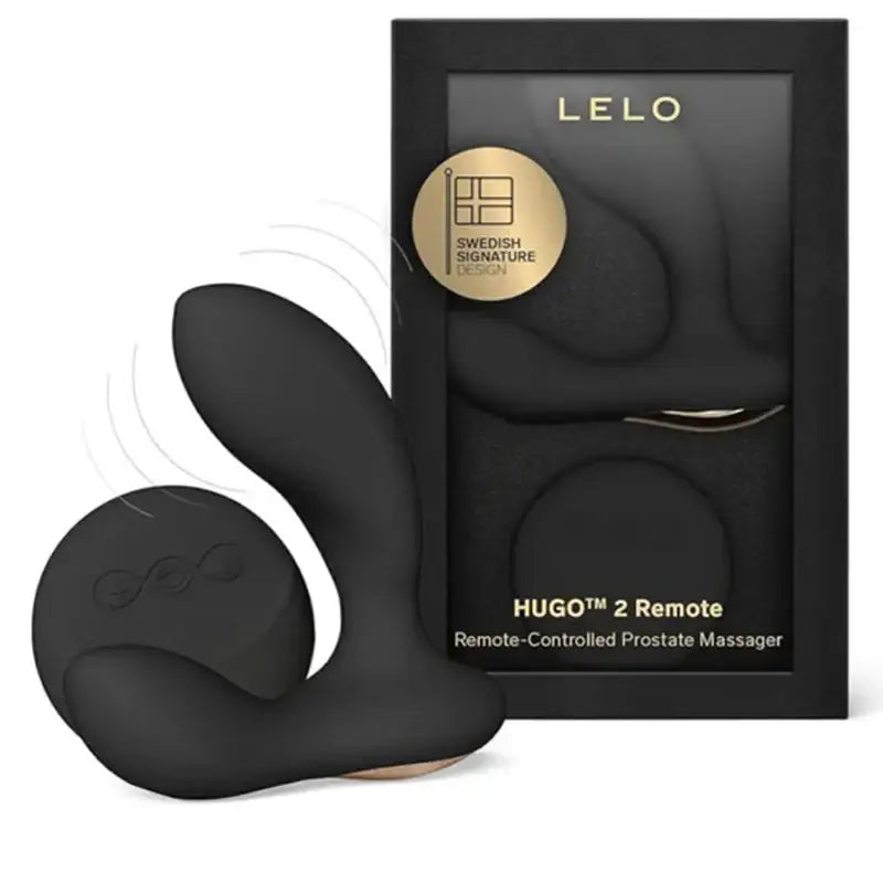 LELO Hugo 2 Black remote-controlled prostate massager with ergonomic design and body-safe silicone for targeted stimulation Singapore