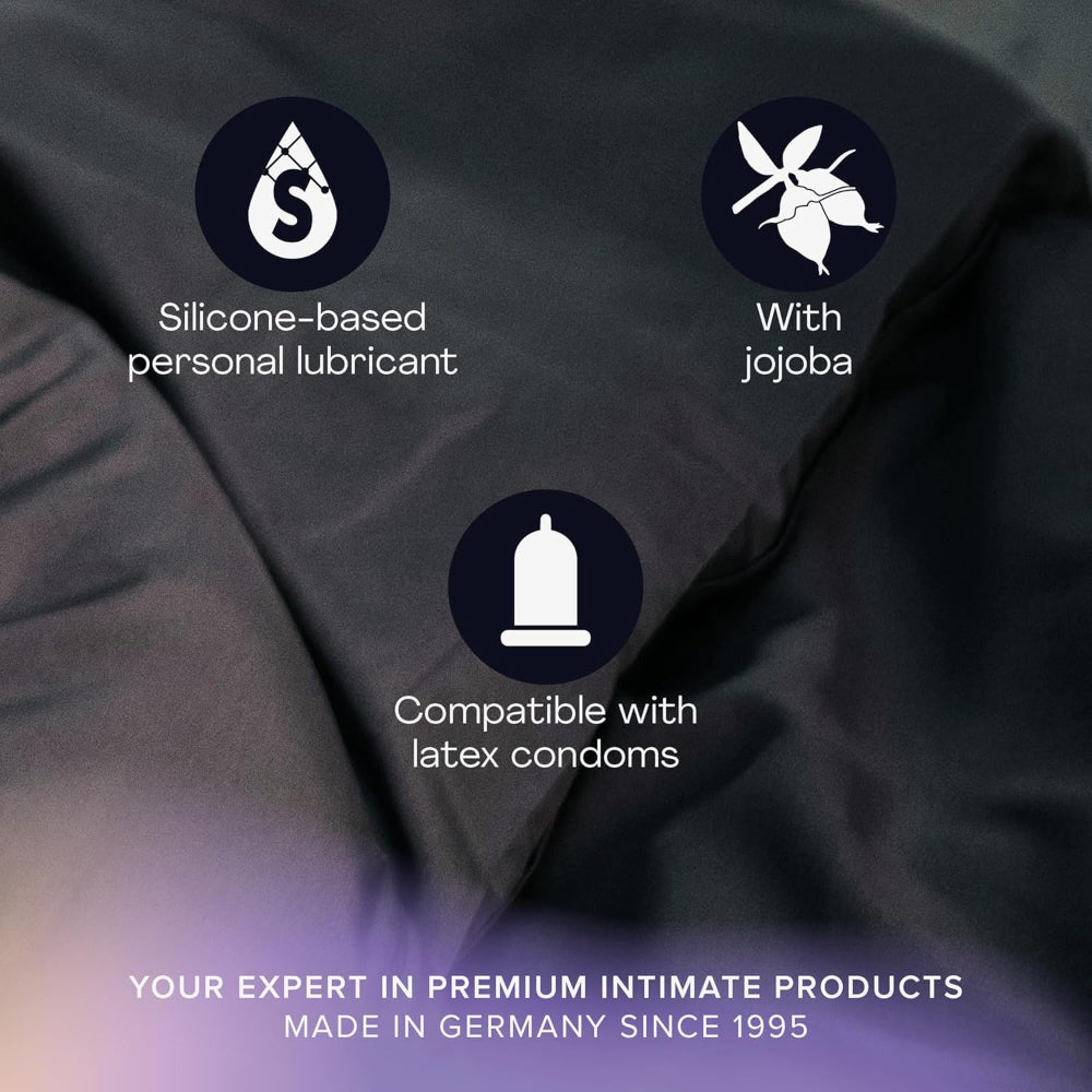 Lubricant spray highlighting premium ingredients, skin-friendly formula, and smooth performance.