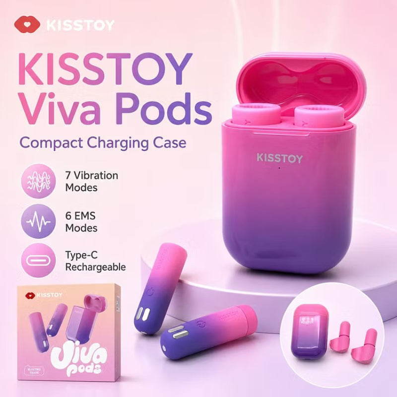 KISSTOY Viva Pods compact portable design with interchangeable attachments, personal wellness device Singapore