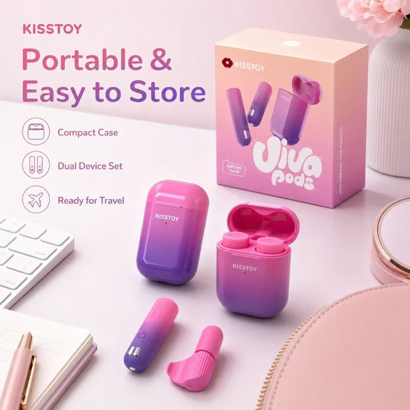 KISSTOY Viva Pods portable storage case with rechargeable accessories, personal wellness collection Singapore