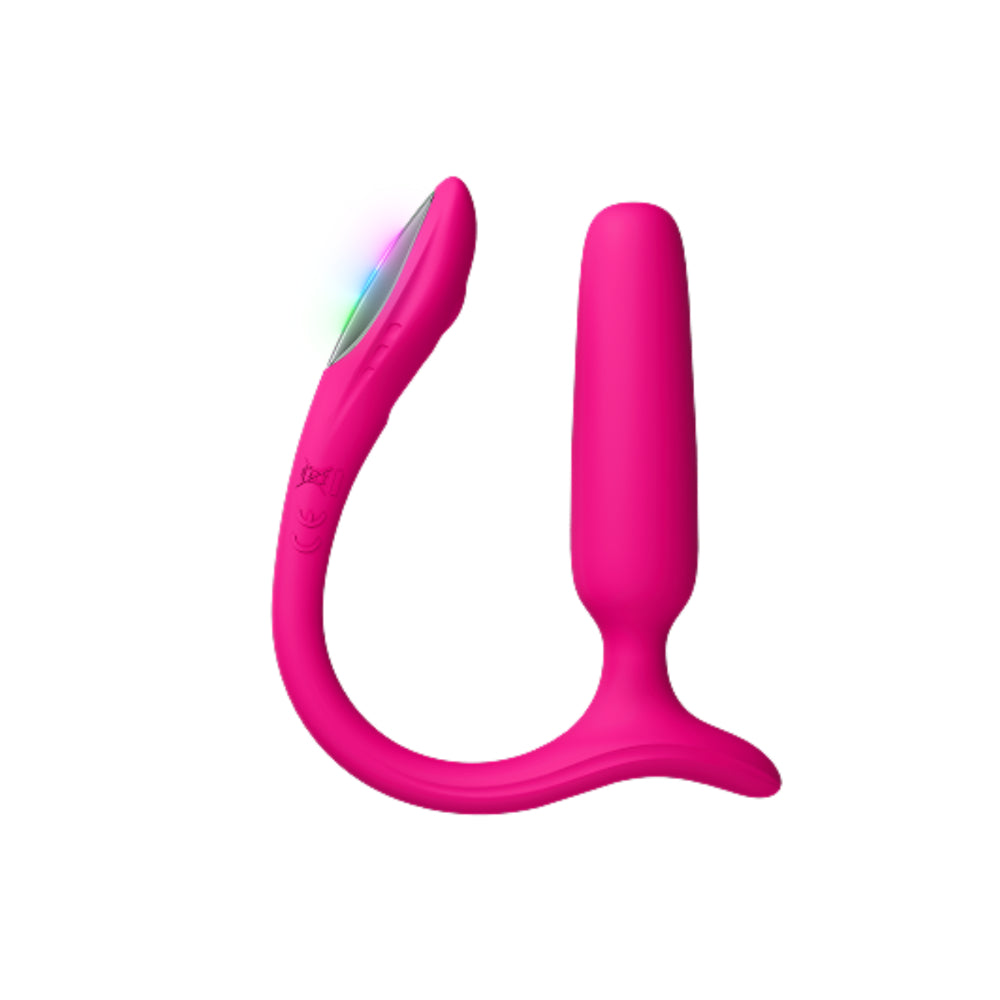 Front view of Lovense Lush Anal vibrator with flexible curved tip