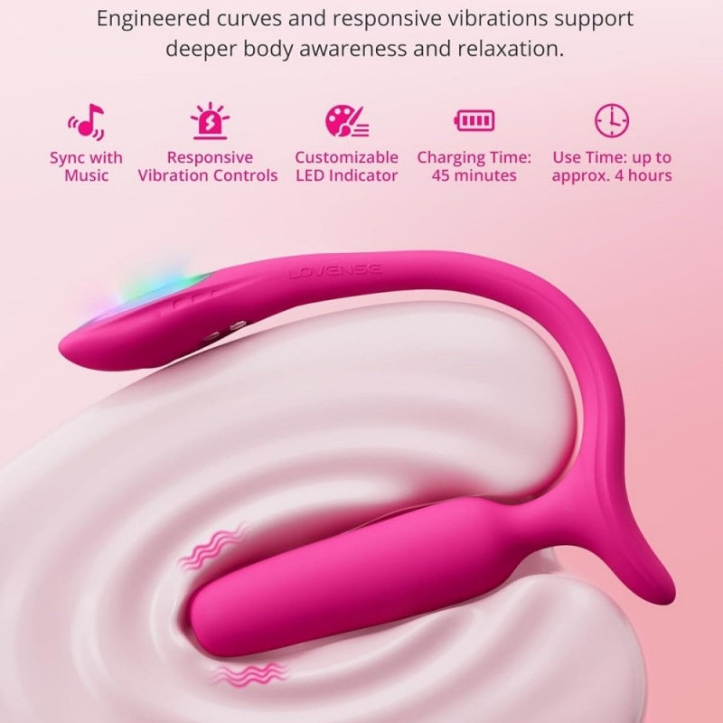 Pink Lovense Lush Anal vibrator featuring upgraded LED light design