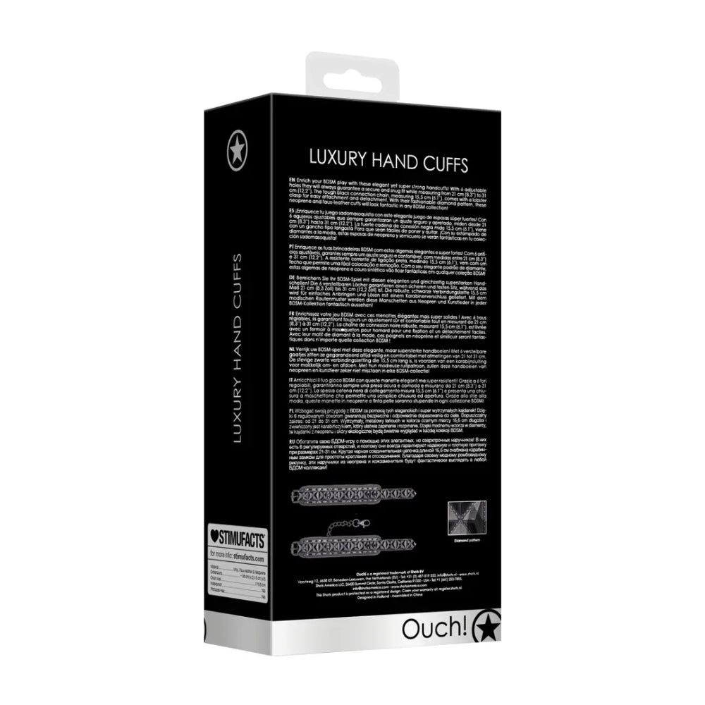 SHOTS Ouch! - Diamond Pattern Handcuffs