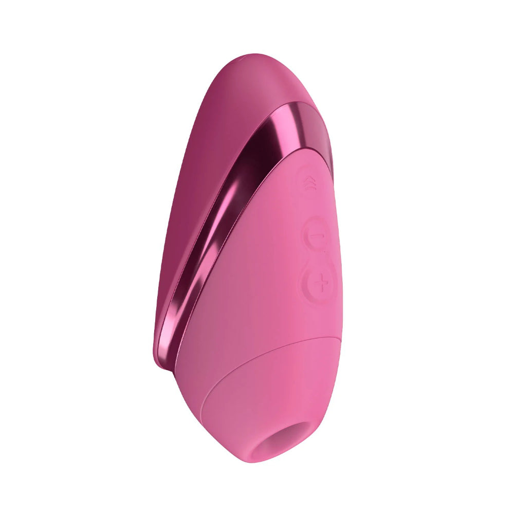 Front view of the Womanizer Next Liberty showing its smooth silicone finish and controls.