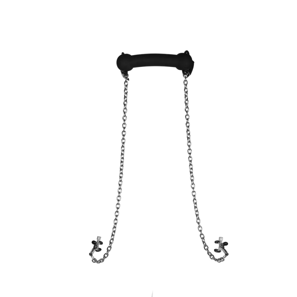 SHOTS Ouch! - Ouch! Bit Gag with Nipple Clamps