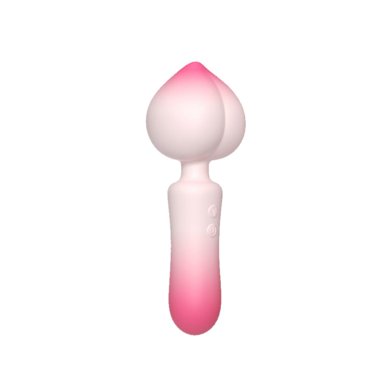 Soft pink rechargeable tongue vibrator with removable cap and ergonomic waterproof design