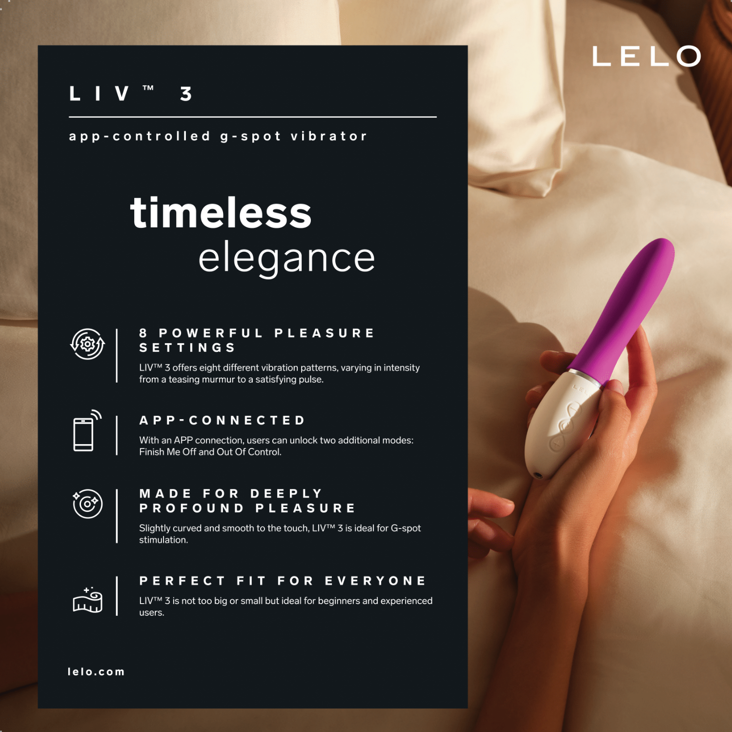 Lelo - Liv 3 App-Controlled G-Spot Vibrator Deep Rose