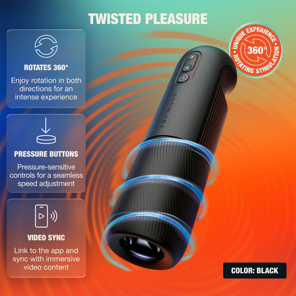 Arcwave Orbit twisted pleasure feature with immersive rotating sensations.