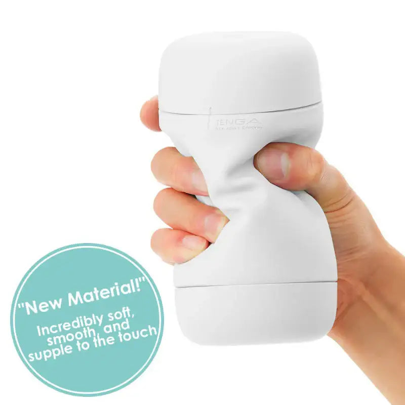 Tenga Puffy Sugar White Soft Silicone Male Masturbator Comfortable Grip Durable Material Singapore