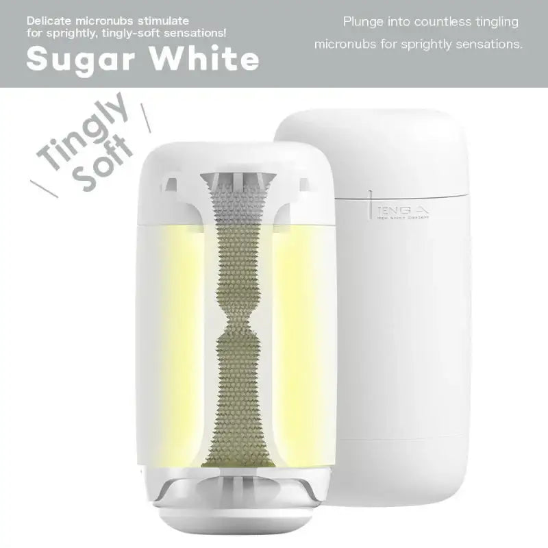 Tenga Puffy Sugar White Ergonomic Shape Lightweight Reusable Personal Pleasure Device Singapore