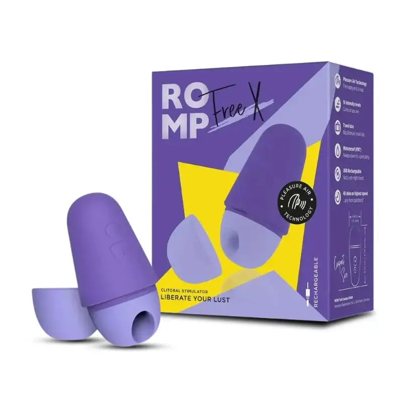 ROMP Free X Rechargeable Air Stimulator Compact Personal Massager Ergonomic Design Adult Wellness Device Singapore