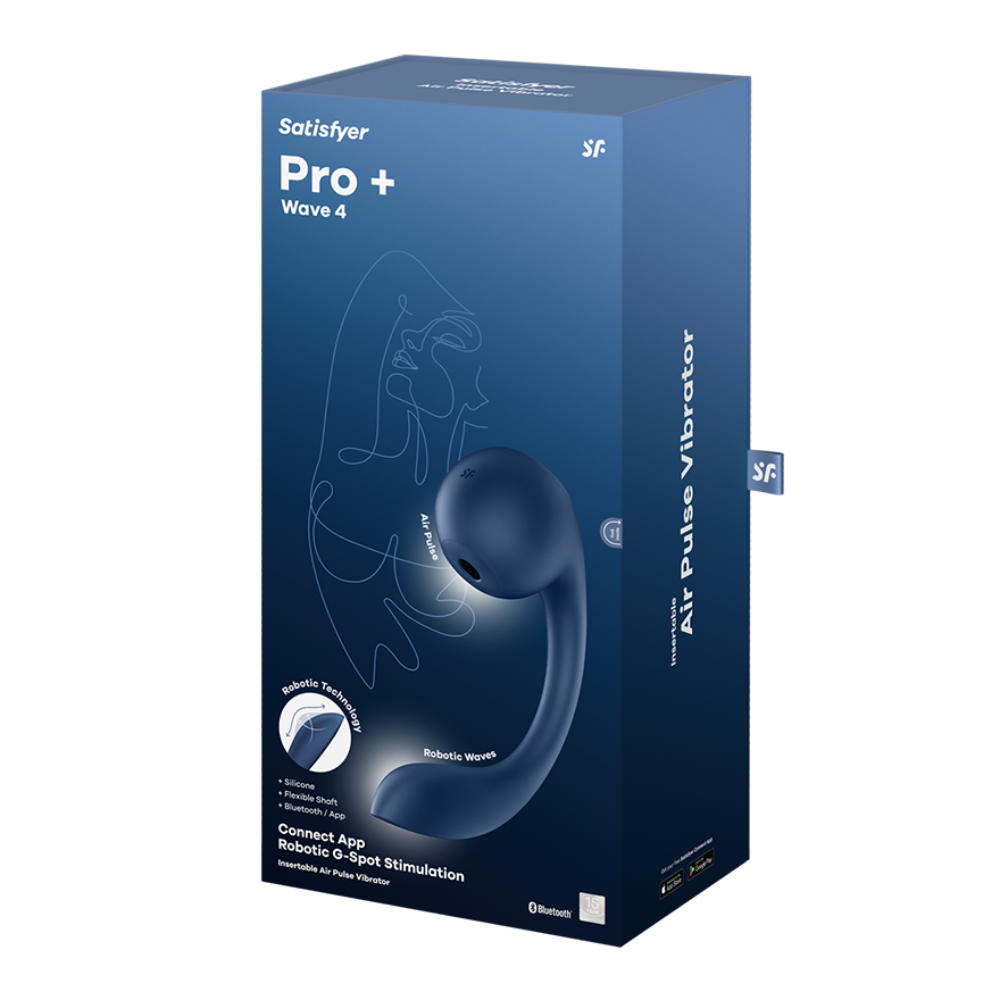 Satisfyer - Pro+ Wave 4 Connect App - Robotic G-Spot & Clitoral Vibrator