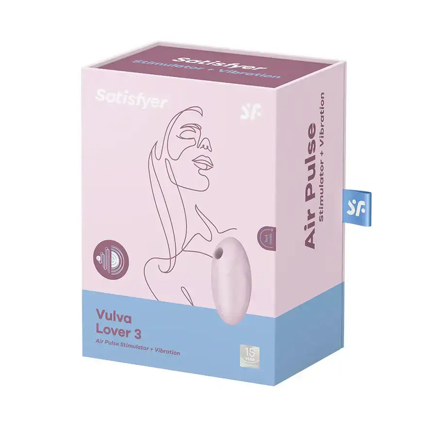 Satisfyer Vulva Lover 3 Clitoral Air Pulse Vibrator Pink stylish personal care device for daily relaxation Singapore