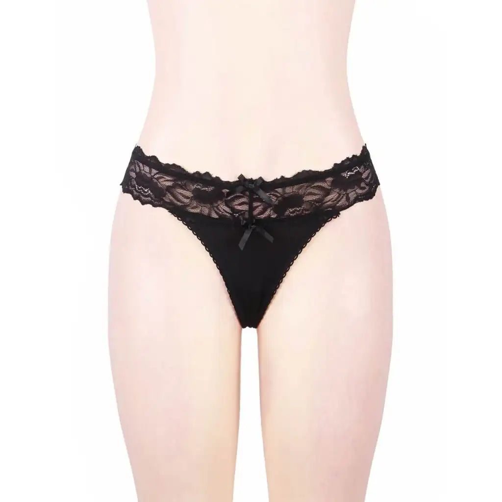 Pink Lace Temptation Panty - Frisky Business Adult Sex Toys Shop