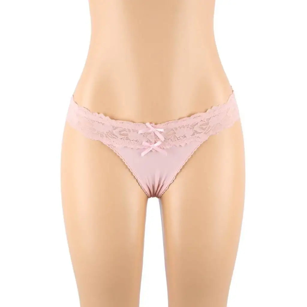 Pink Lace Temptation Panty - Frisky Business Adult Sex Toys Shop
