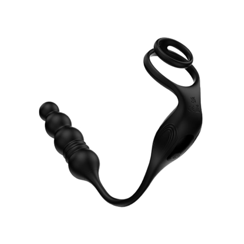 Phantom Reach app-controlled prostate massager with vibrating anal beads and ergonomic ring handle