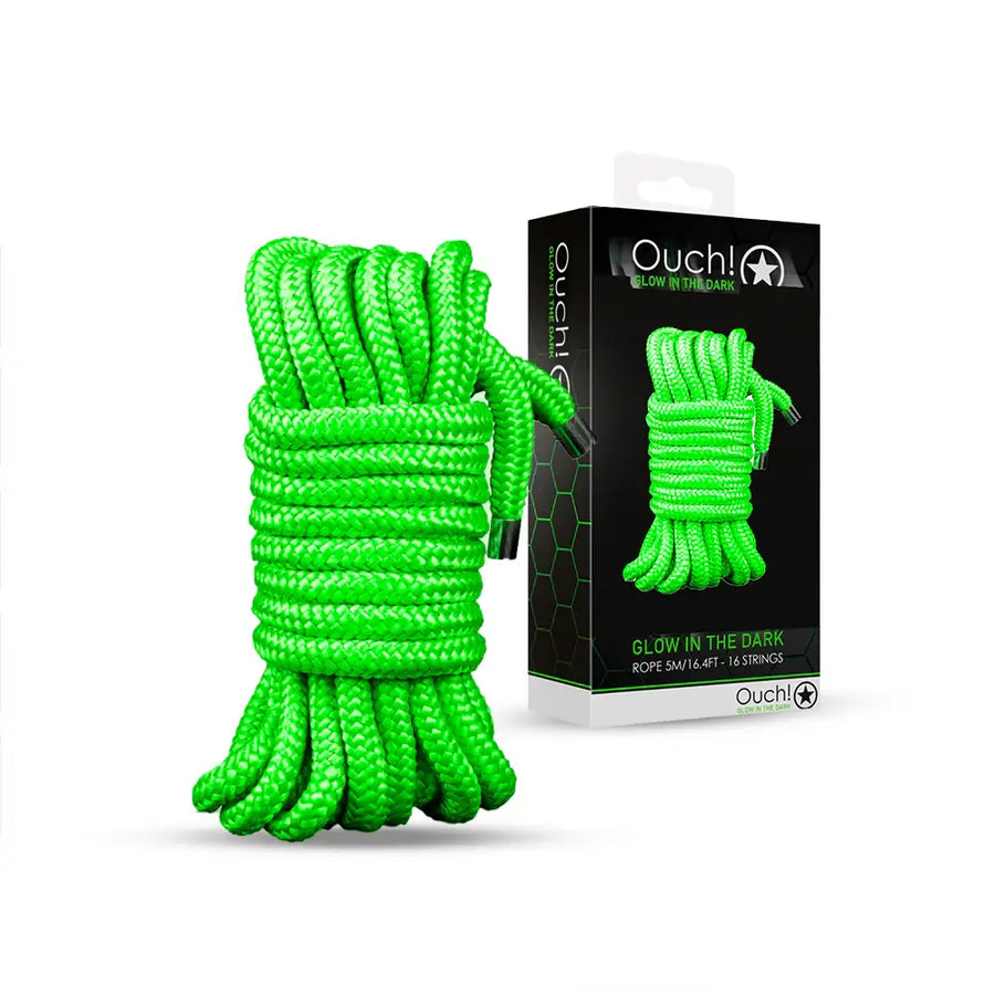 SHOTS Ouch! Rope Glow in the Dark 16.4 ft 5 m durable restraint rope for adult accessory use Singapore