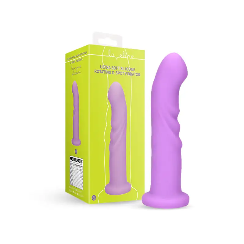SHOTS Ouch! Ultra Soft Silicone Rotating G-Spot Vibrator Lavender Spectacle ergonomic G-spot vibrator with rotating function for interactive adult pleasure Singapore